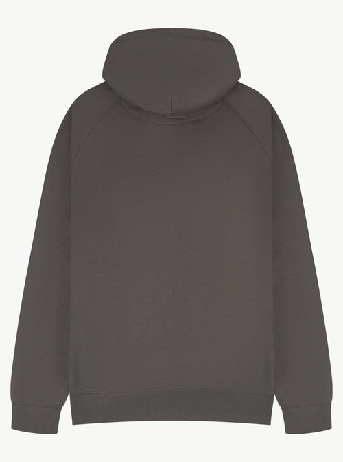 London Nootropics grey mushroom hoodie back