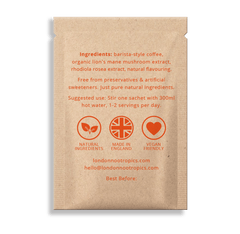 Grind mushroom coffee sachet back